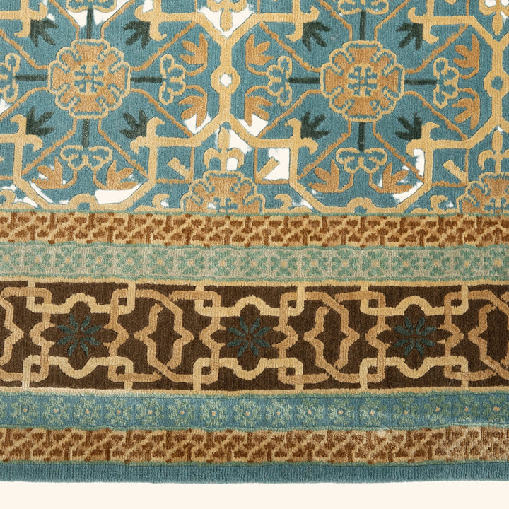 Tibetan Traditional Wool Silk Blend Rug - 8'2" x 10'2"