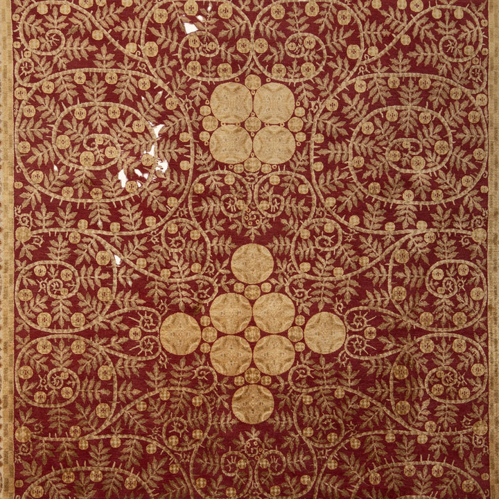Tibetan Traditional Wool Silk Blend Rug - 9'2" x 11'2"
