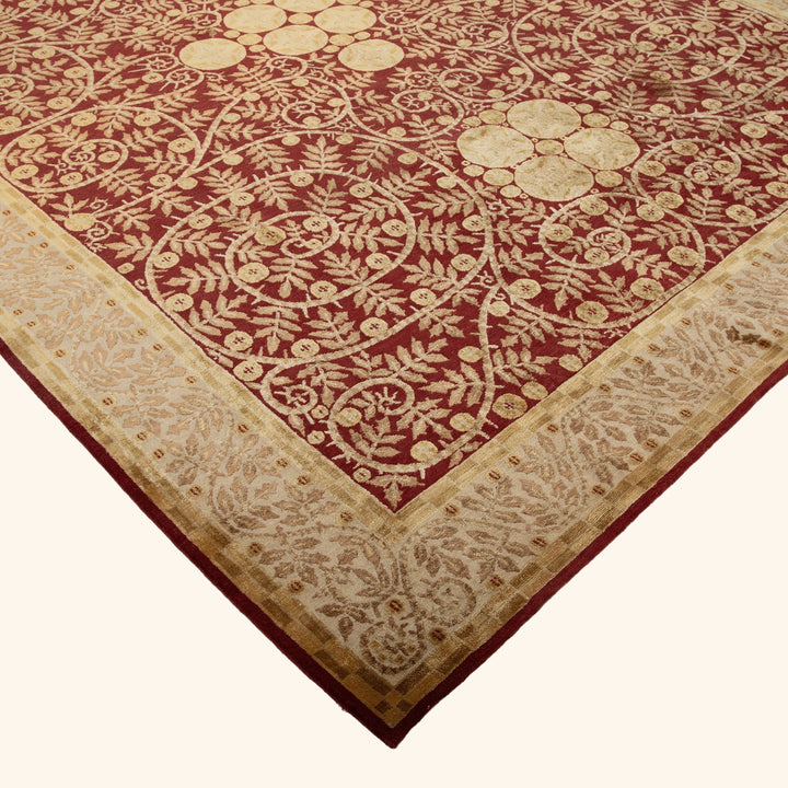 Tibetan Traditional Wool Silk Blend Rug - 9'2" x 11'2"