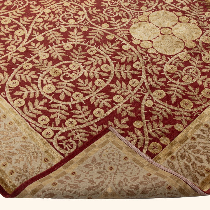 Tibetan Traditional Wool Silk Blend Rug - 9'2" x 11'2"