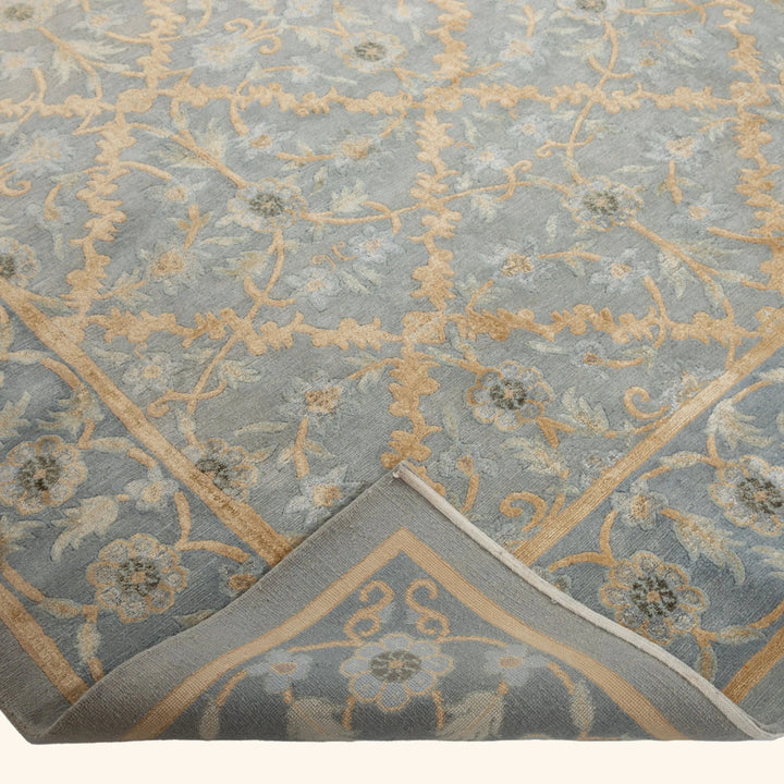 Tibetan Traditional Wool Silk Blend Rug - 9'3" x 12'2"