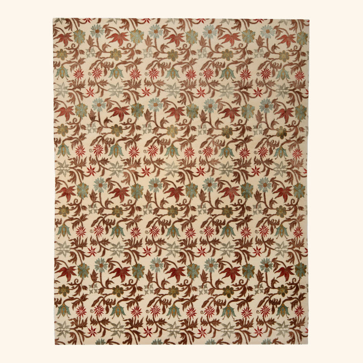 Tibetan Traditional Wool Silk Blend Rug - 8'1" x 10'2"