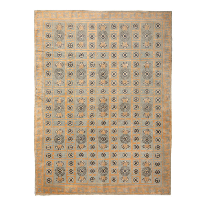 Tibetan Traditional Wool Silk Blend Rug - 8' x 10'