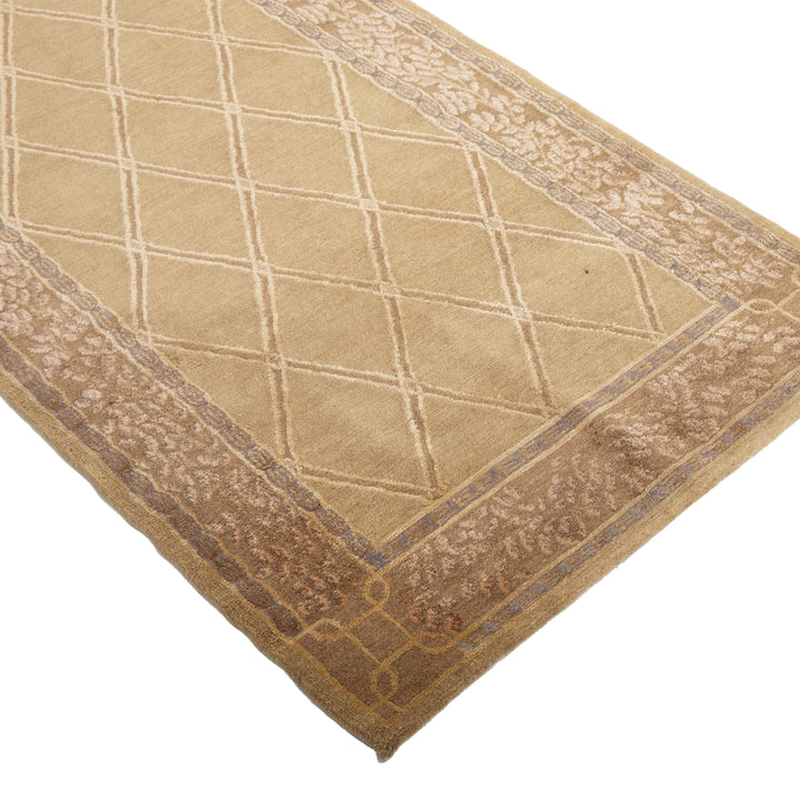 Tibetan Traditional Wool Silk Blend Runner - 3'1" x 10'1"