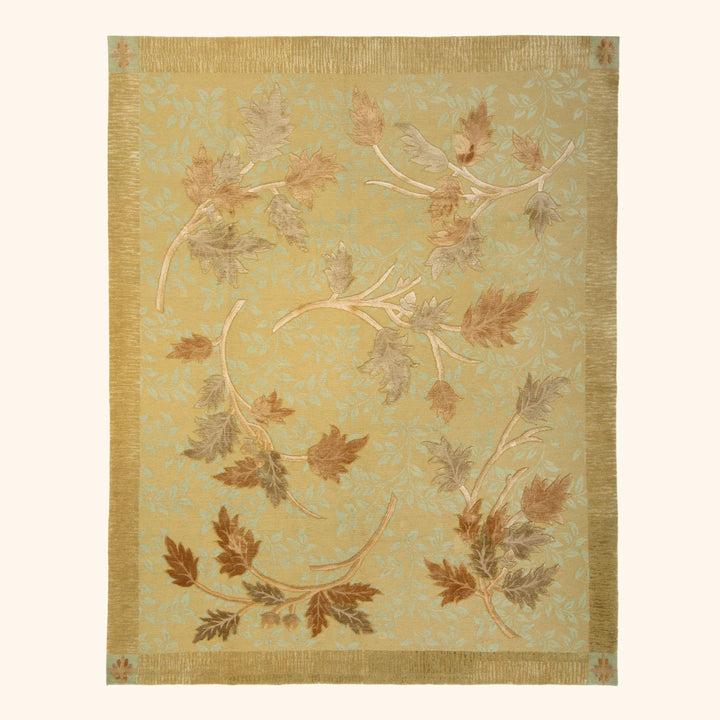Tibetan Traditional Wool Silk Blend Rug - 8'3" x 9'10"