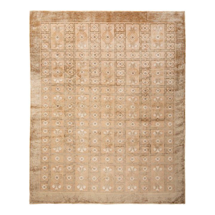 Tibetan Traditional Wool Silk Blend Rug - 8'1" x 9'9"