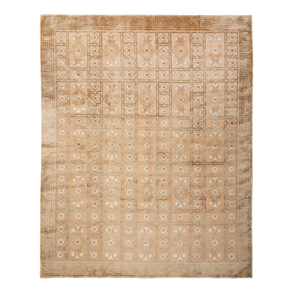 Tibetan Traditional Wool Silk Blend Rug - 8'1" x 9'9"