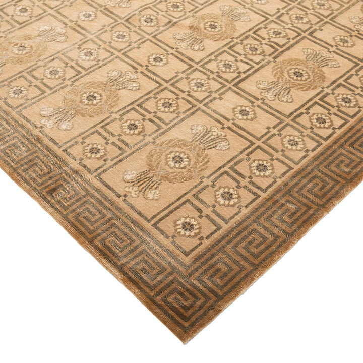 Tibetan Traditional Wool Silk Blend Rug - 8'1" x 9'9"