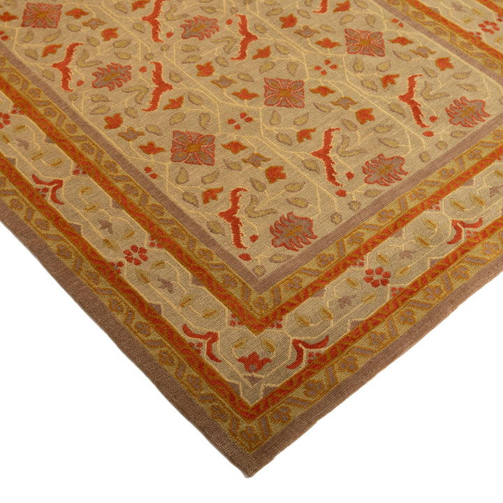 Tibetan Traditional Wool Silk Blend Rug - 3'10" x 7'