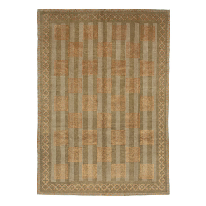 Tibetan Traditional Wool Silk Blend Rug - 10'0" x 14'0"