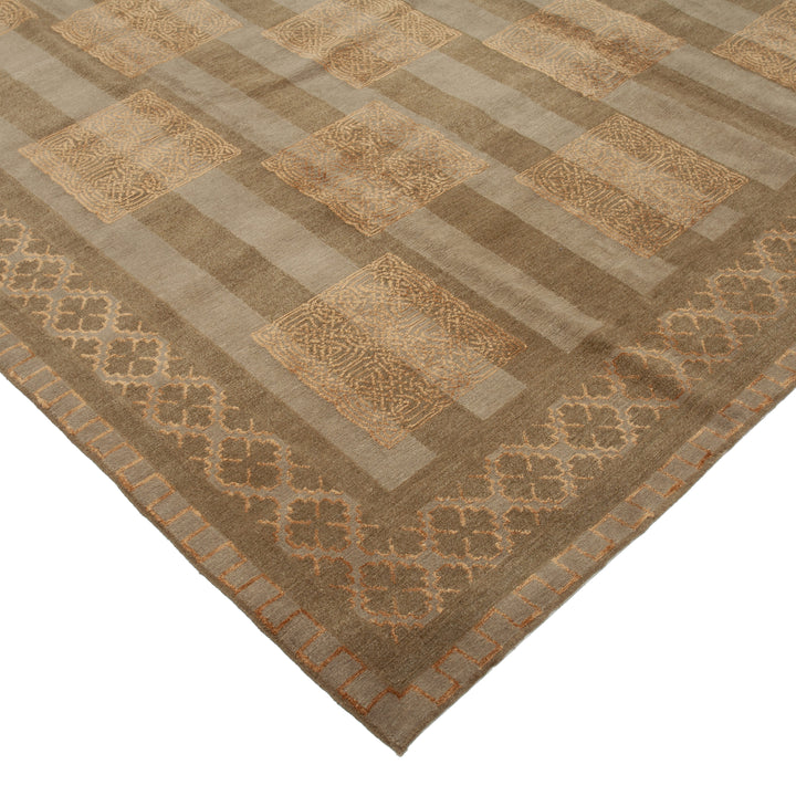 Tibetan Traditional Wool Silk Blend Rug - 10'0" x 14'0"