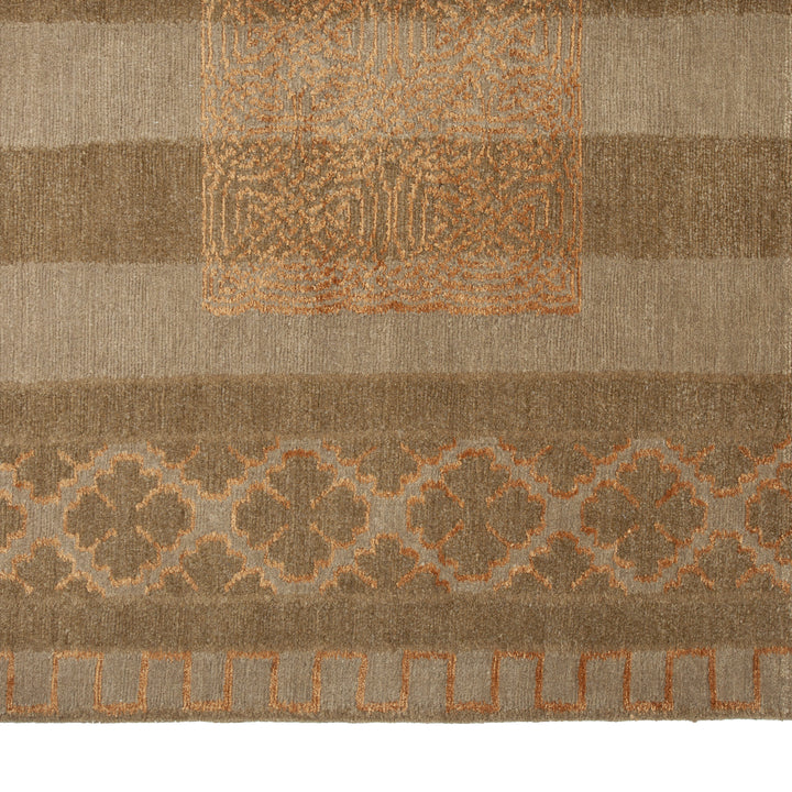 Tibetan Traditional Wool Silk Blend Rug - 10'0" x 14'0"