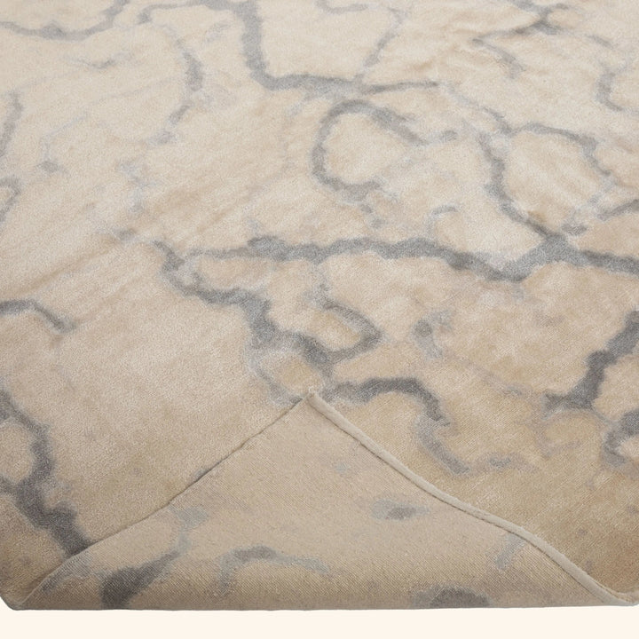 Tibetan Traditional Wool Silk Blend Rug - 9'1" x 12'1"