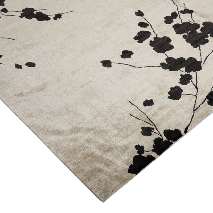 Aurora Contemporary Tibetan Silk Rug Slate / 12x15