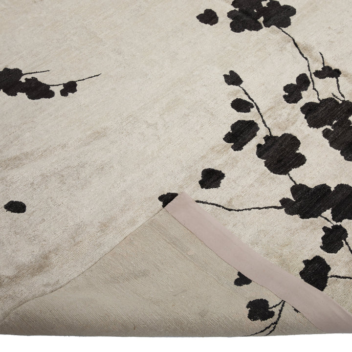 Aurora Contemporary Tibetan Silk Rug Slate / 12x15