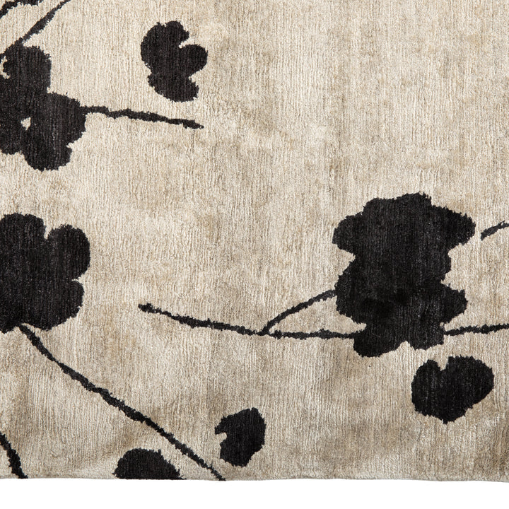 Aurora Contemporary Tibetan Silk Rug Slate / 12x15