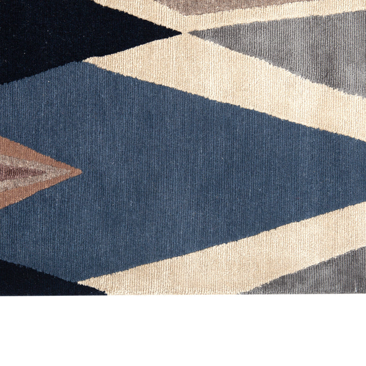 Traditional Tibetan Wool Silk Blend Rug - 9'1" x 12'1"