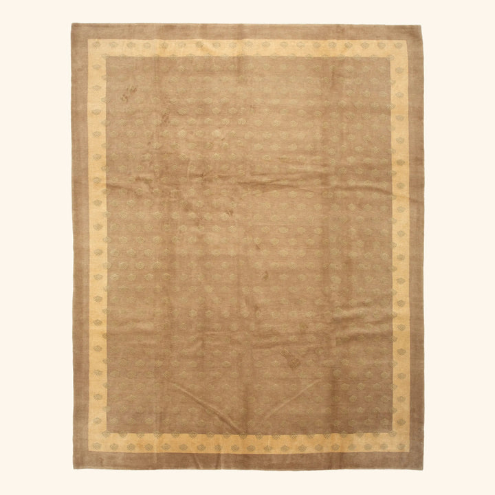 Traditional Tibetan Wool Silk Blend Rug - 9'3" x 11'10"