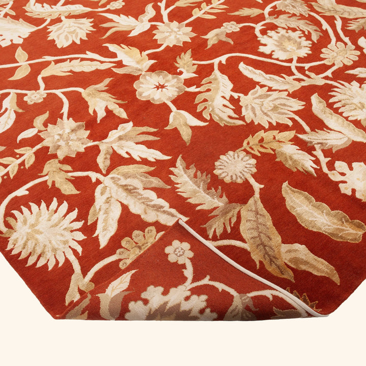 Traditional Tibetan Wool Silk Blend Rug - 9'1" x 12'3"