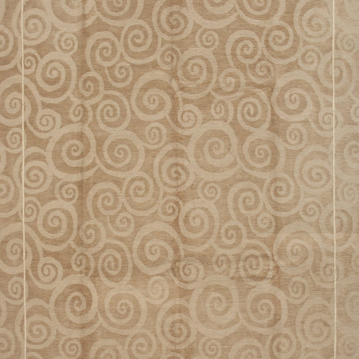 Traditional Tibetan Wool Silk Blend Rug - 8'1" x 9'10"