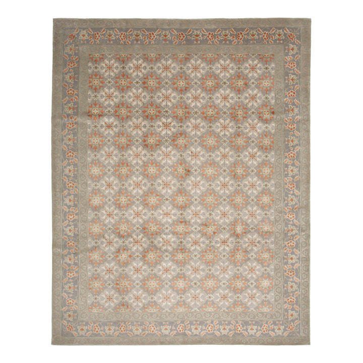 Traditional Tibetan Wool Silk Blend Rug - 9'2" x 12'2"