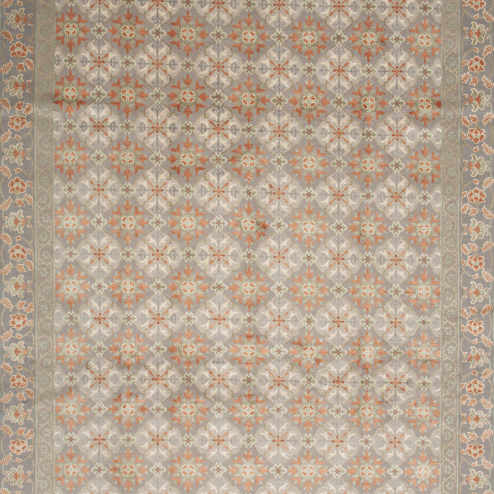 Traditional Tibetan Wool Silk Blend Rug - 9'2" x 12'2"