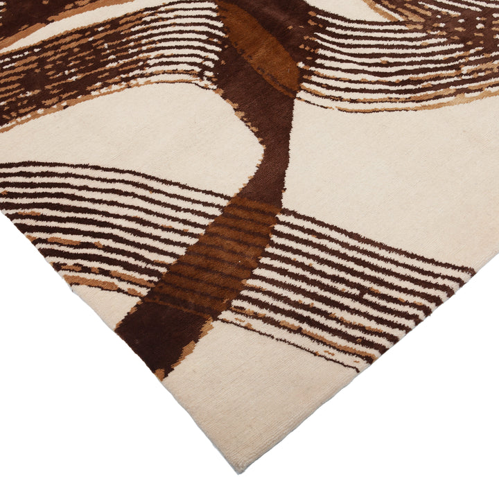 Traditional Tibetan Wool Silk Blend Rug - 9'1" x 12'