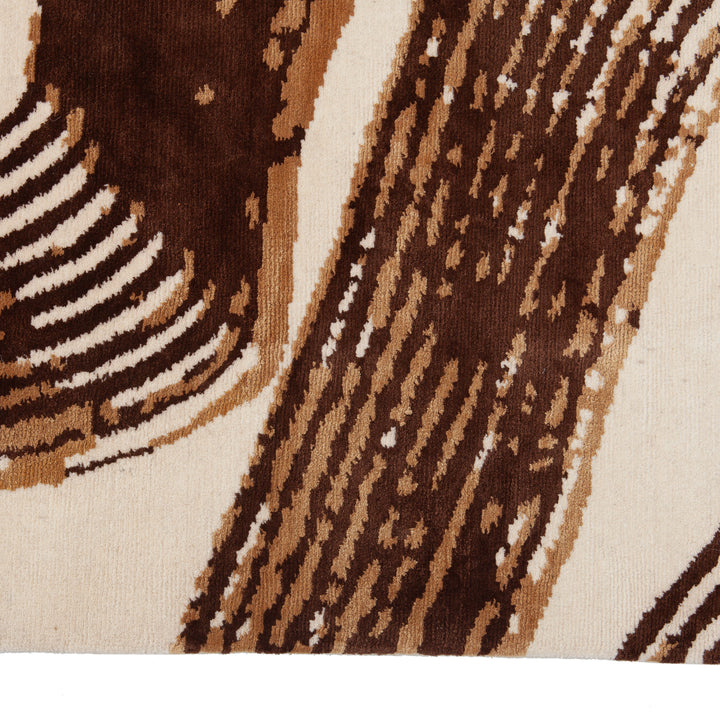 Traditional Tibetan Wool Silk Blend Rug - 9'1" x 12'