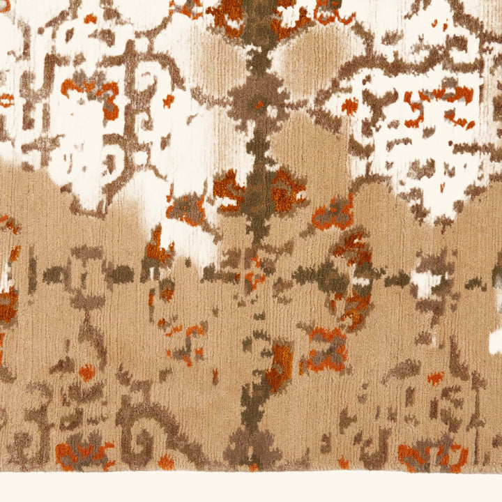 Traditional Tibetan Wool Silk Blend Rug - 9'1" x 11'10"