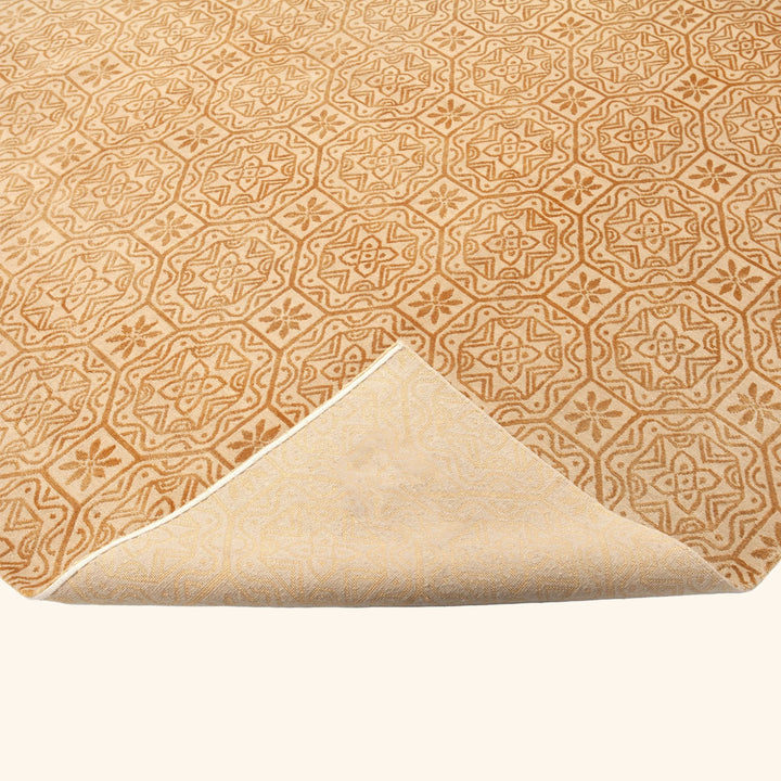 Traditional Tibetan Wool Silk Blend Rug - 9'3" x 11'10"