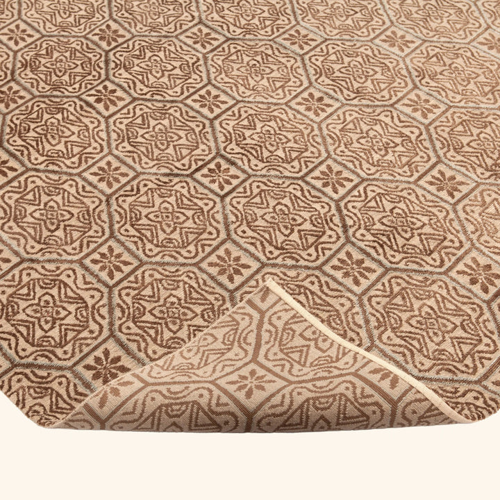 Traditional Tibetan Wool Silk Blend Rug - 9'1" x 12'5"