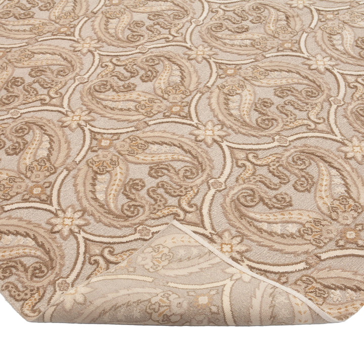 Traditional Tibetan Wool Silk Blend Rug - 9'1" x 12'1"