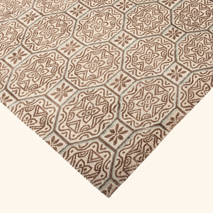 Traditional Tibetan Wool Silk Blend Rug - 9'1" x 12'