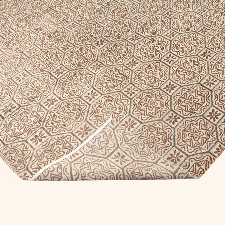Traditional Tibetan Wool Silk Blend Rug - 9'1" x 12'
