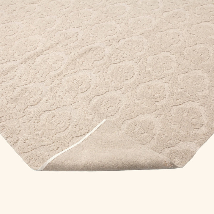 Traditional Tibetan Wool Silk Blend Rug - 9'1" x 12'10"