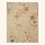 Traditional Tibetan Wool Silk Blend Rug - 9'3" x 12'
