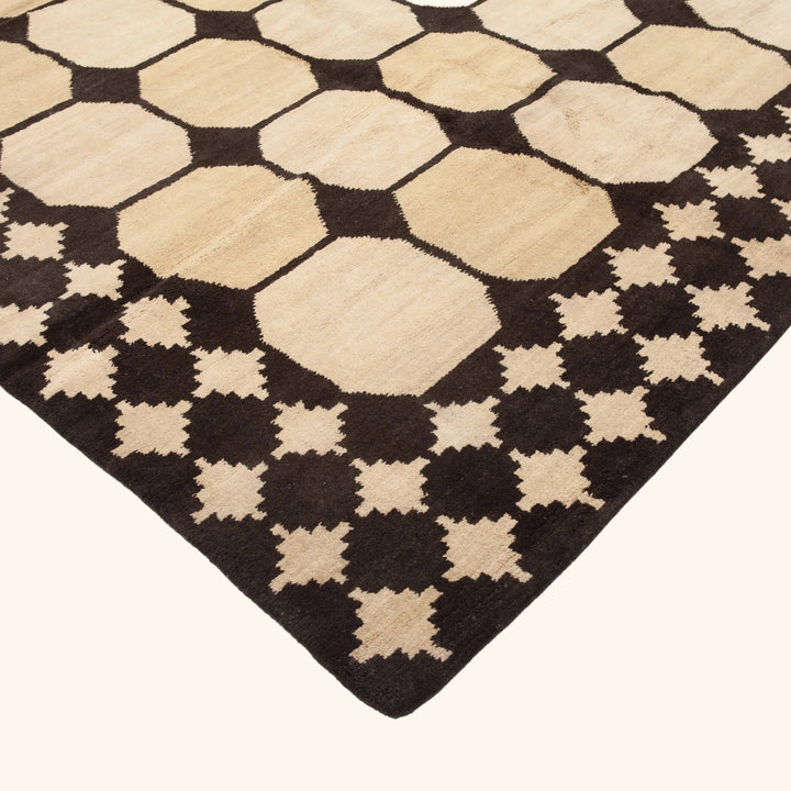 Traditional Tibetan Wool Rug - 14'8" x 15'1"