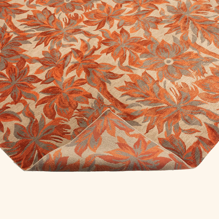 Traditional Tibetan Wool Silk Blend Rug - 8'1" x 10'