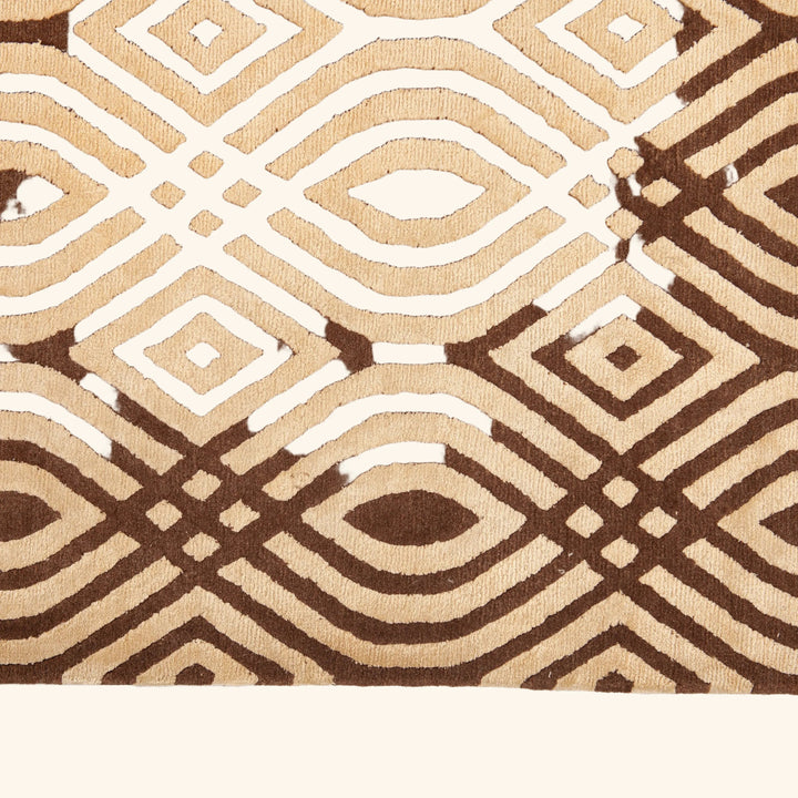 Traditional Tibetan Wool Silk Blend Rug - 9'3" x 12'