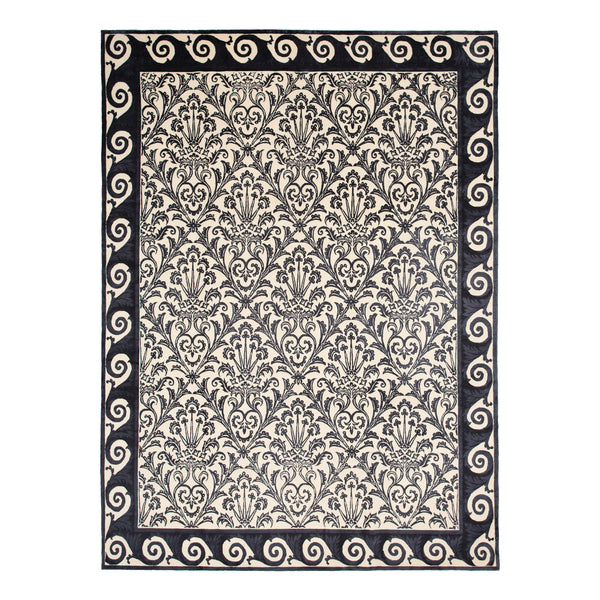 Traditional Tibetan Wool Silk Blend Rug - 9'1" x 12'3"