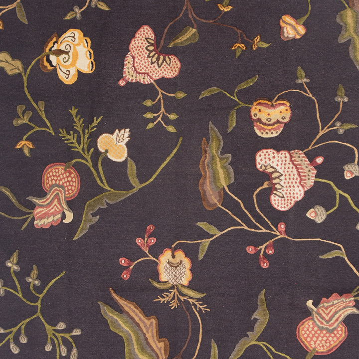 Traditional Tibetan Wool Silk Blend Rug - 8' x 9'10"