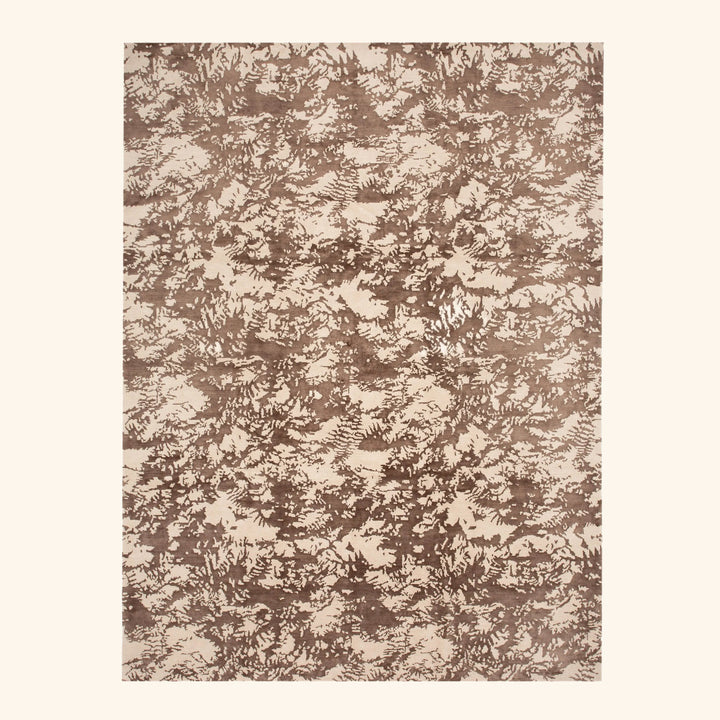 Traditional Tibetan Wool Silk Blend Rug - 9'1" x 12'1"