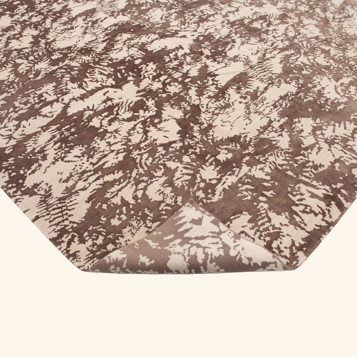 Traditional Tibetan Wool Silk Blend Rug - 9'1" x 12'1"