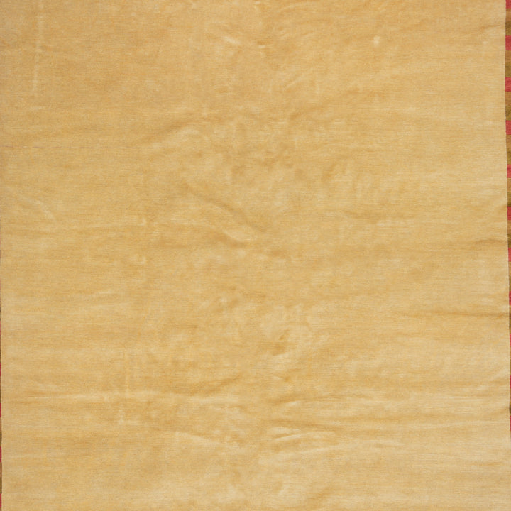 Traditional Tibetan Wool Silk Blend Rug - 6'1" x 9'1"