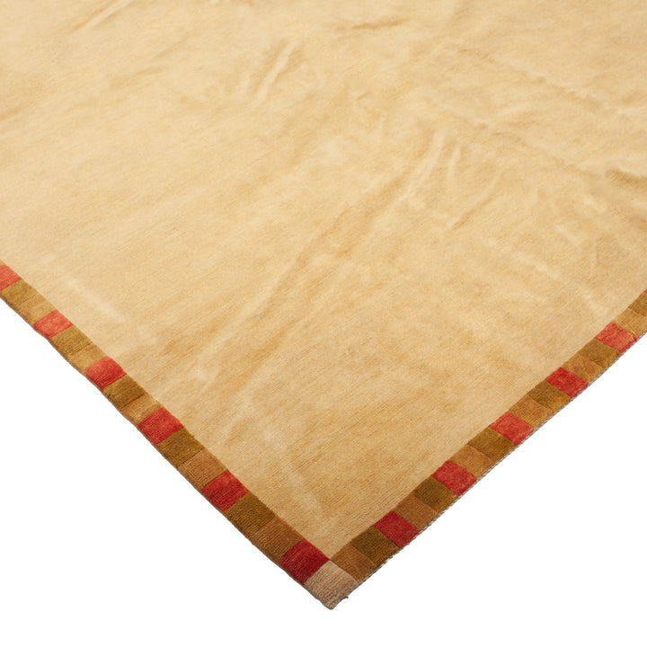 Traditional Tibetan Wool Silk Blend Rug - 6'1" x 9'1"