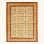 Traditional Tibetan Wool Silk Blend Rug - 9' x 11'10"