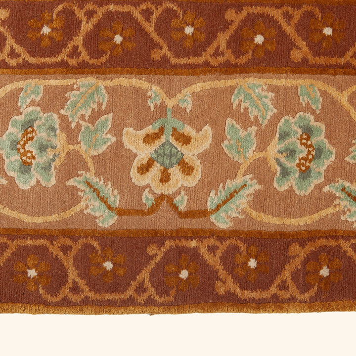 Traditional Tibetan Wool Silk Blend Rug - 9' x 11'10"