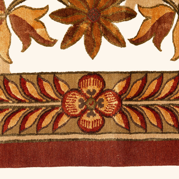 Traditional Tibetan Wool Silk Blend Rug - 9'2" x 12'2"