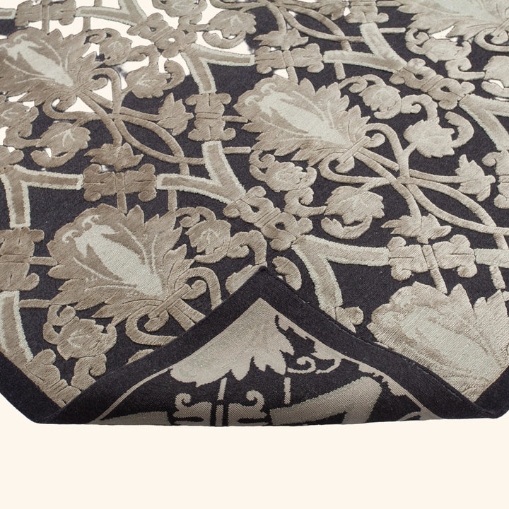 Traditional Tibetan Wool Silk Blend Rug - 8'1" x 10'2"