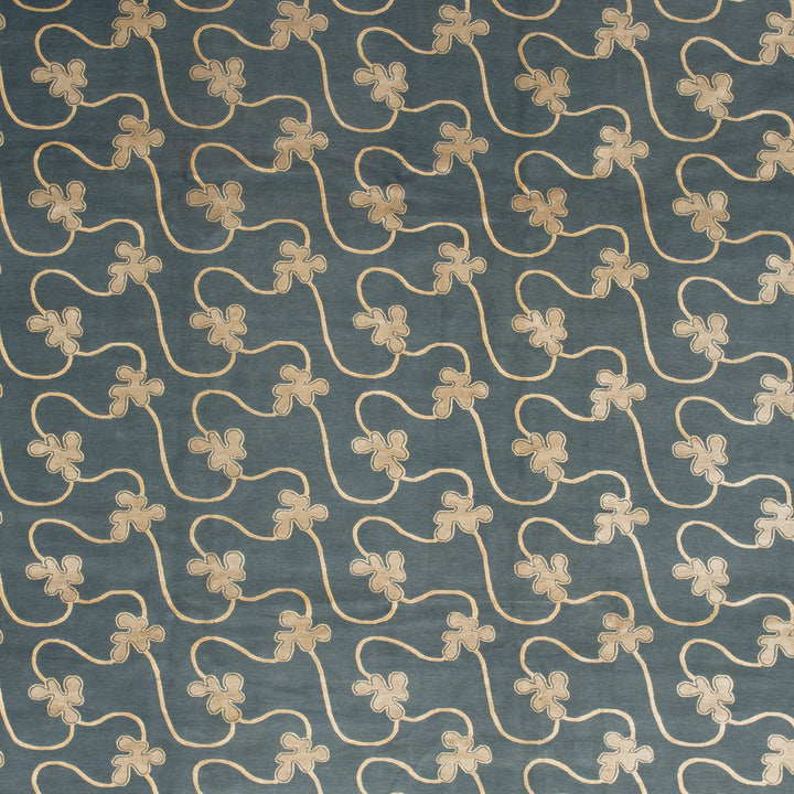 Traditional Tibetan Wool Silk Blend Rug - 9'2" x 11'10"